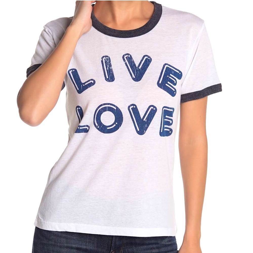 Chaser Live Love Ringer T-shirt